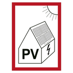 Hinweisschild Brandschutzschild "Warnung vor Gefahren durch Photovoltaikanlage" Kunststoff 200 x 300 mm
