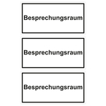 Türhinweisschild "Besprechungsraum" 3er Pack Folie sk 200 x 100 mm