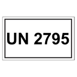 Gefahrzettel mit UN 2795, Folie, 100 x 60 mm, 500 Stück/Rolle