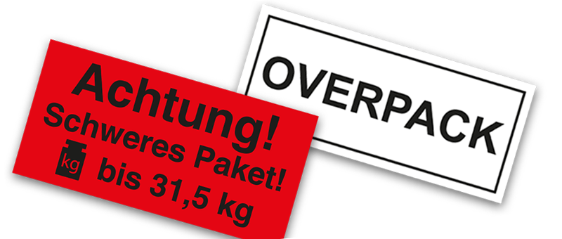 Kennzeichnungen für Verpackungen