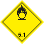 Gefahrgutaufkleber Klasse 5.1 Entzündend oxidierend wirkende Stoffe
