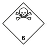 Gefahrgutaufkleber Klasse 6.1 Giftige Stoffe