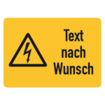 Hinweisschild Kombischild Text nach Wunsch