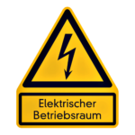 Warnschild Elektrischer Betriebsraum