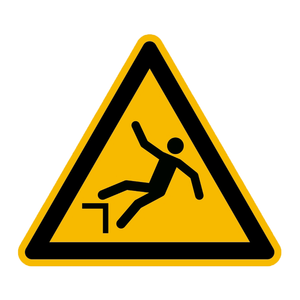 Warnzeichen "Warnung vor Absturzgefahr" DIN EN ISO 7010-W008