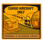 Verpackungskennzeichen Cargo Aircraft only forbidden in passenger aircraft