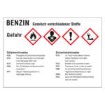 GHS-Kraftstoffetikett-Benzin-Gemisch-fuer-Zapfsaeulen-Kanister-und-Faesser