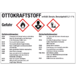 GHS-Kraftstoffetikett-Ottokraftstoff-fuer-Zapfsaeulen-Kanister-und-Faesser