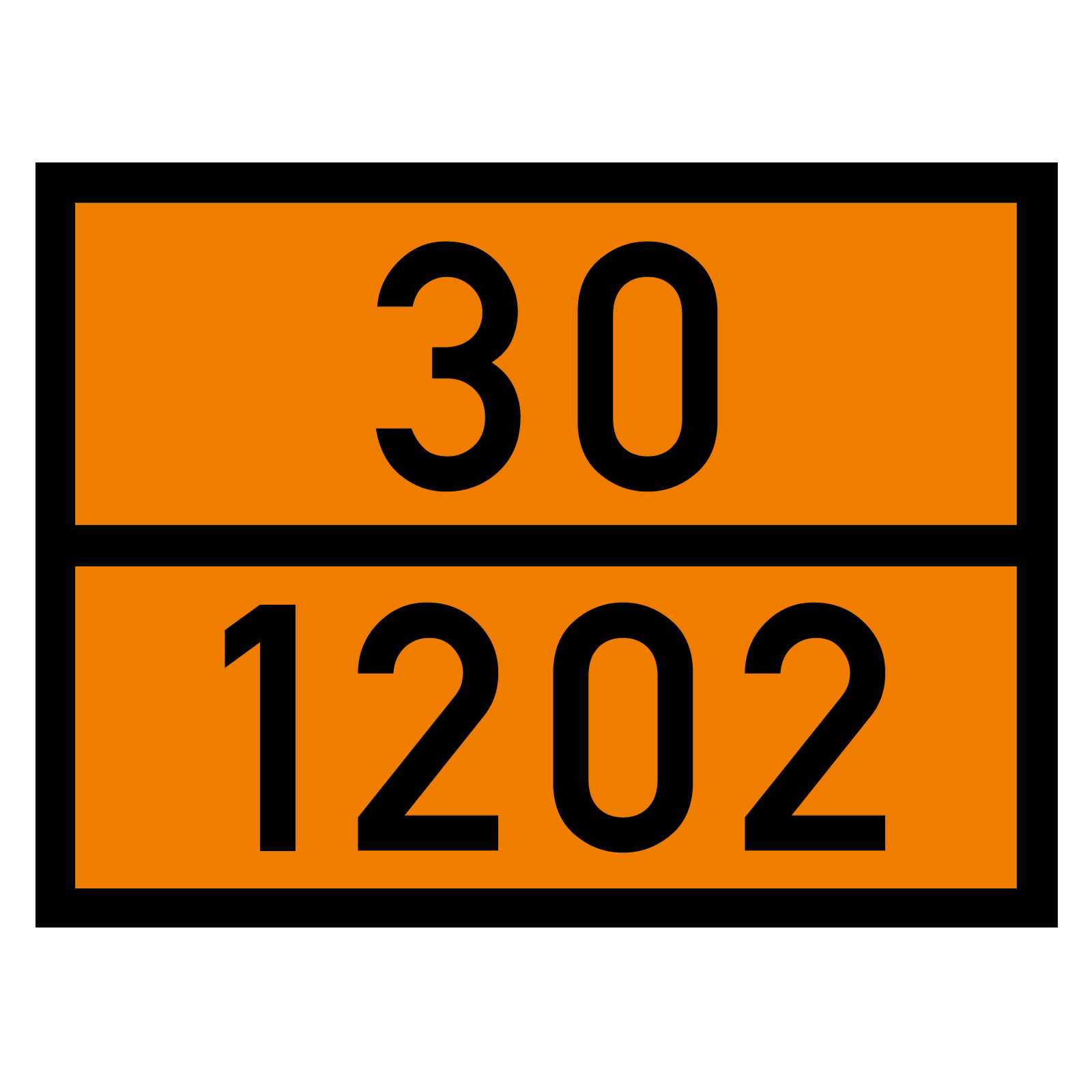 Warntafel 30 1202, orange