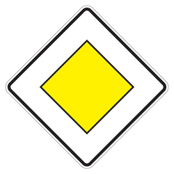 Verkehrsschild "Vorfahrtsstrae" aus Aluminium