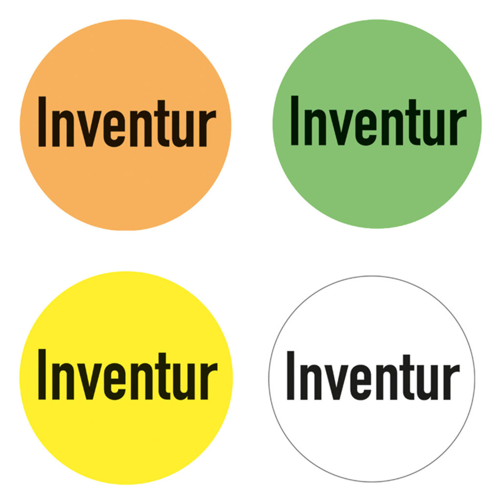 Markierungspunkte Inventur, Ø 35 mm, Rund, in verschiedenen Farben