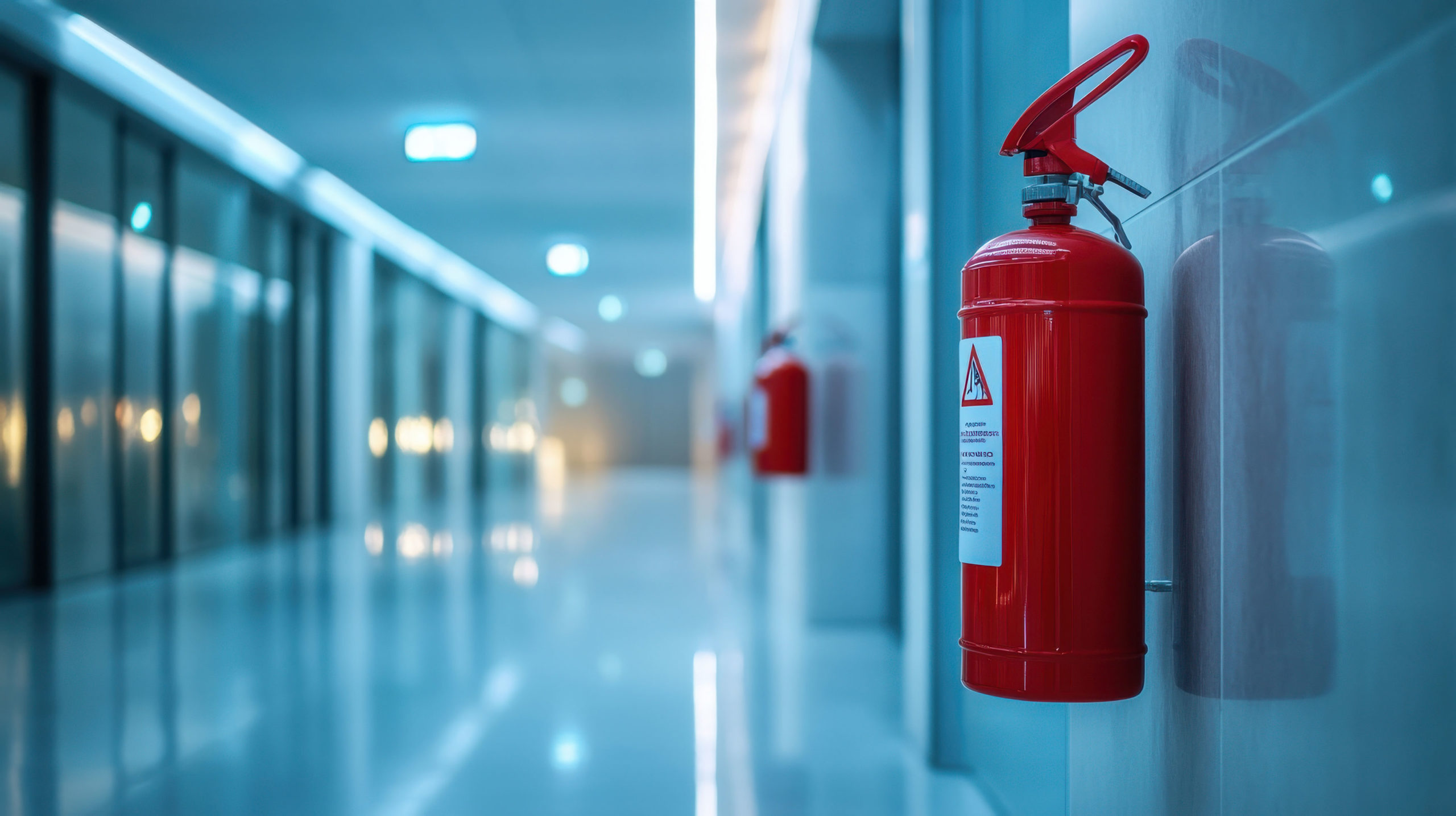 Feuerlöscher an der Wand