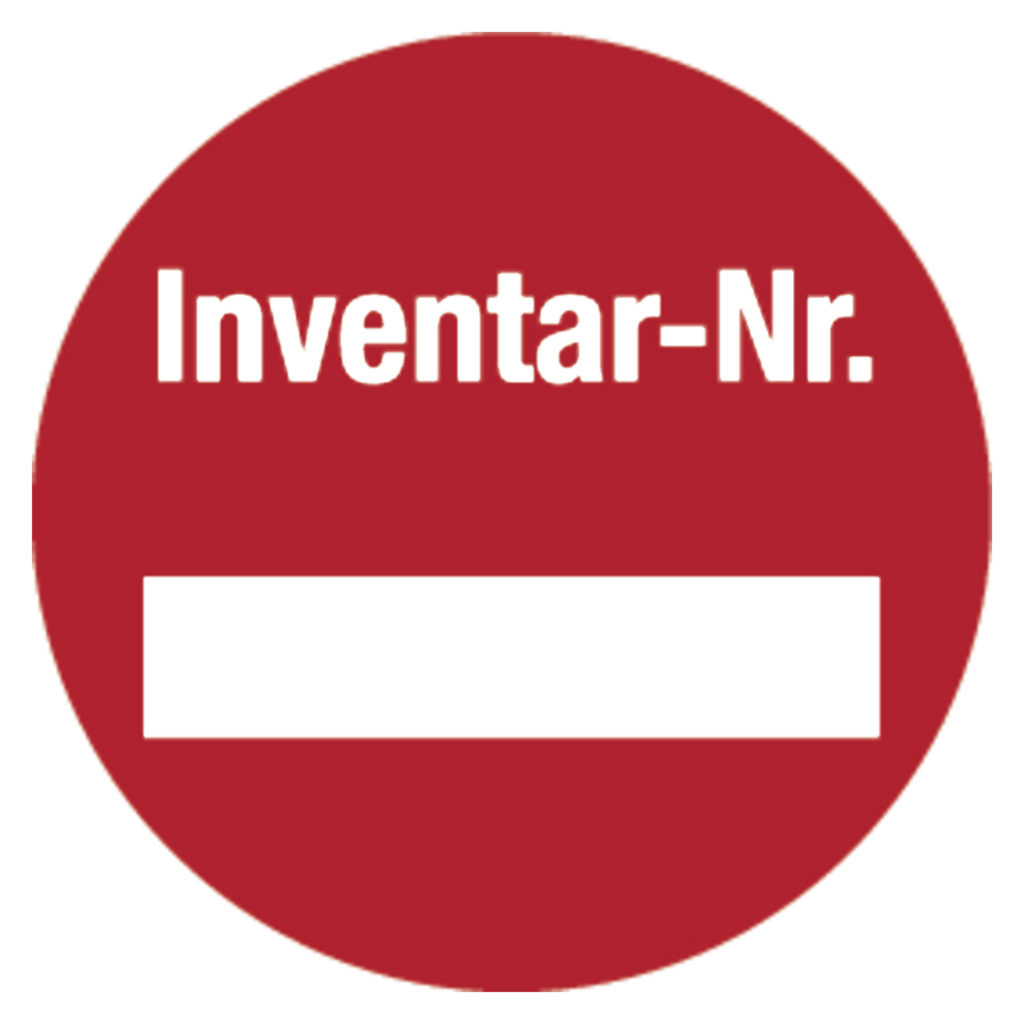 Inventaraufkleber zum Selberbeschriften