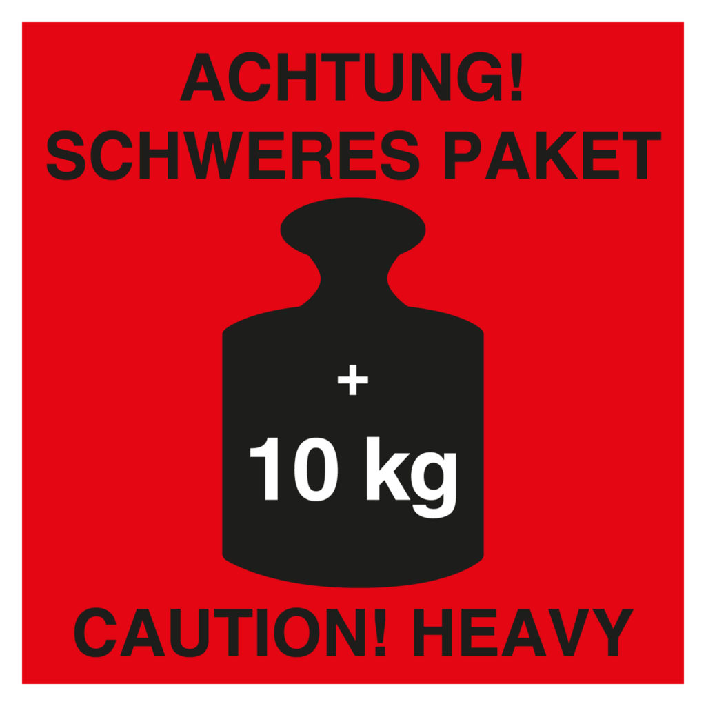 Schweres Paket Aufkleber 10 kg