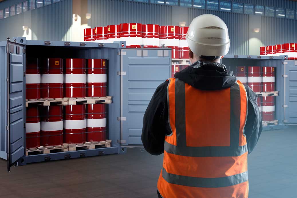 Gefahrgut in Frachtcontainer