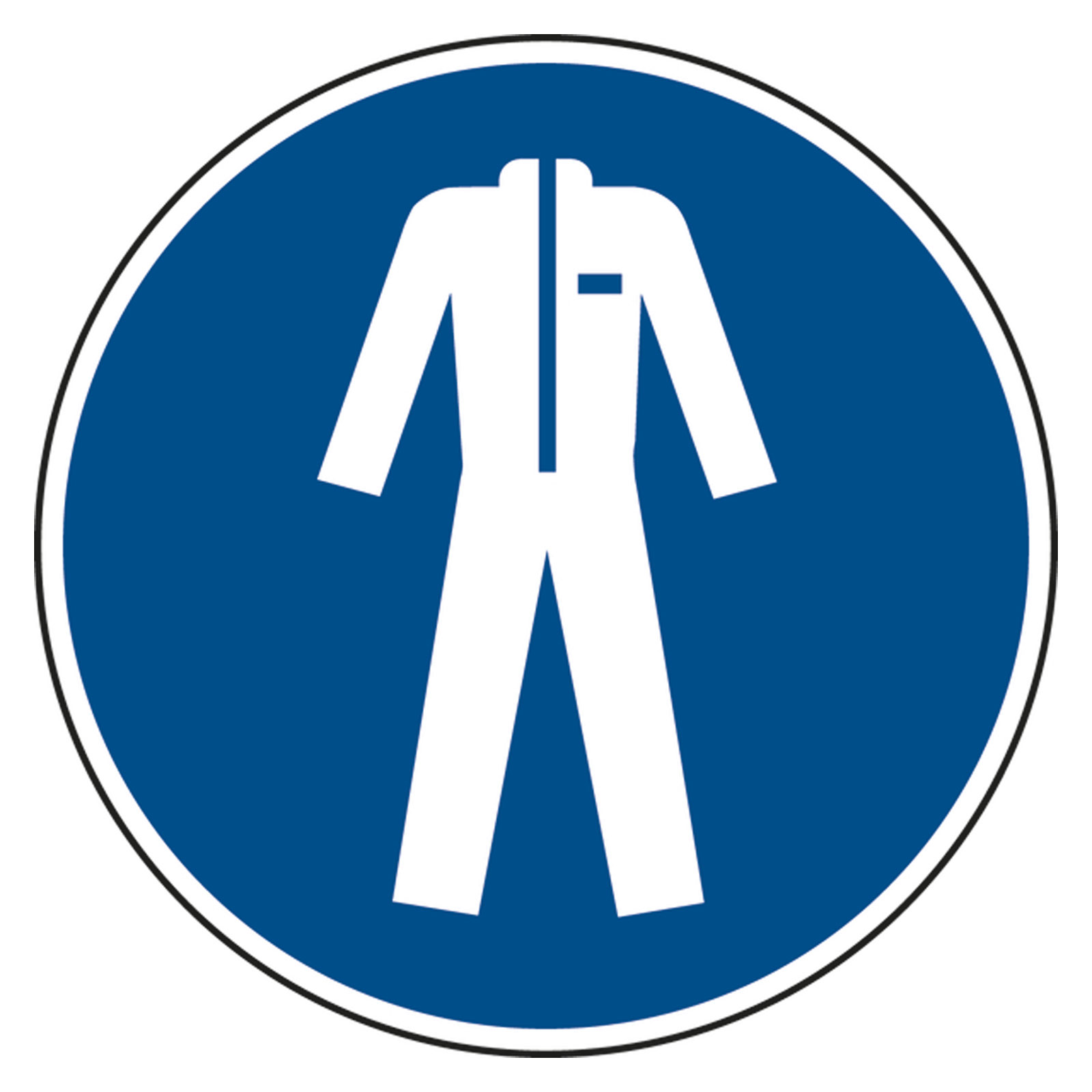 Gebotszeichen "Schutzkleidung benutzen" ISO 7010