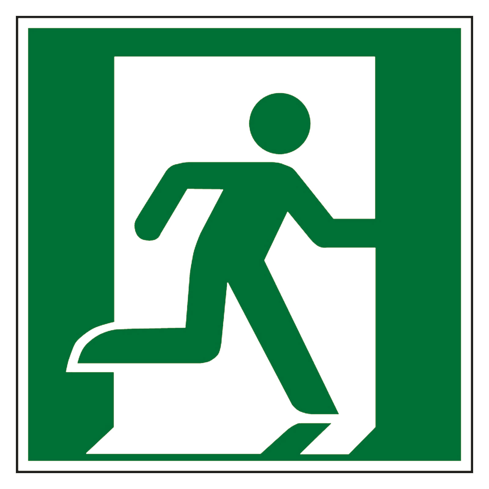 Rettungszeichen Rettungsweg/Notausgang rechts DIN EN ISO 7010 E002
