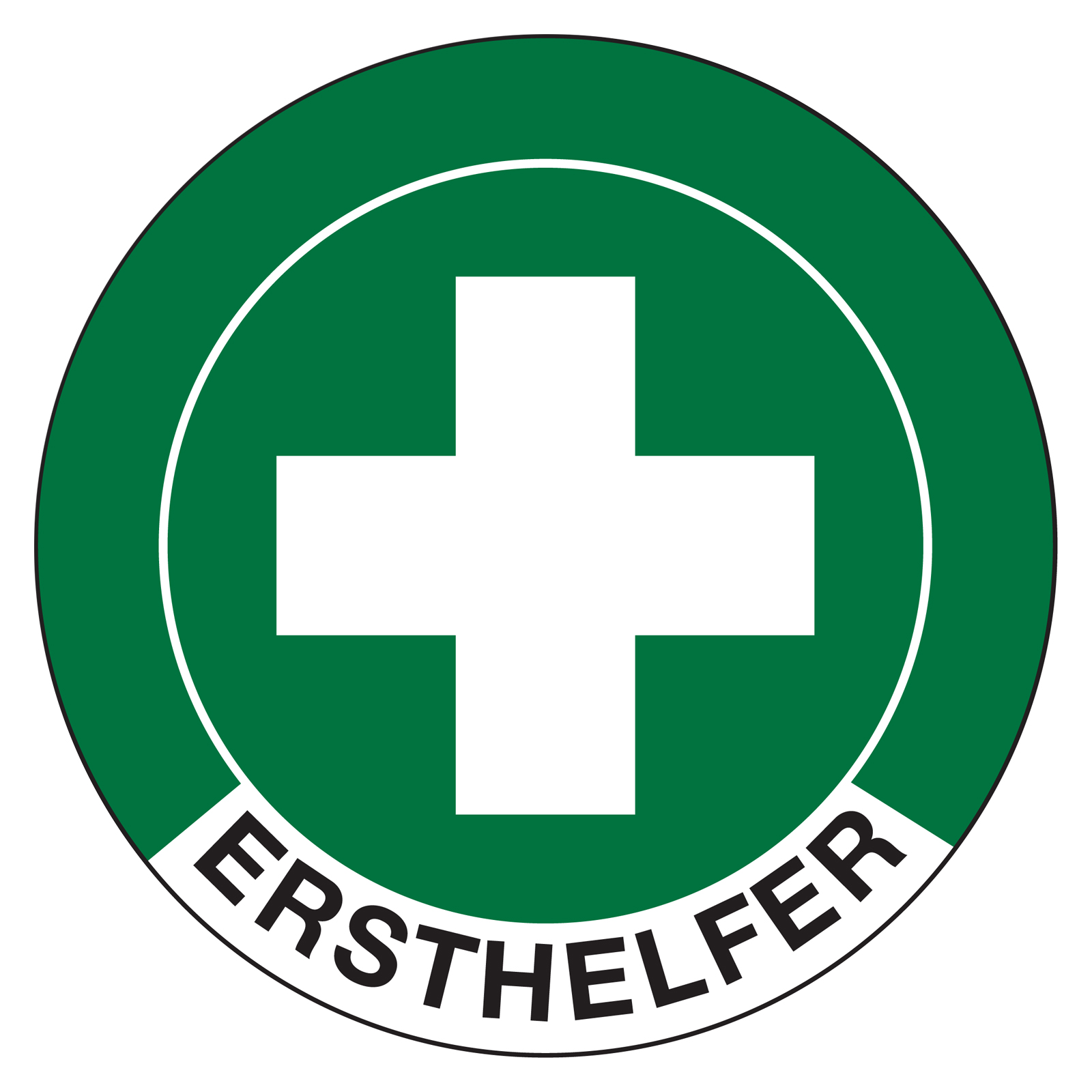 Rettungszeichen Helmaufkleber Ersthelfer DIN EN ISO 7010