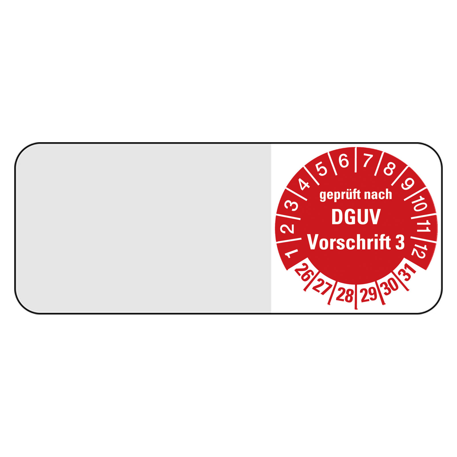 Kabelpr�fplakette "gepr�ft nach DGUV Vorschrift 3"