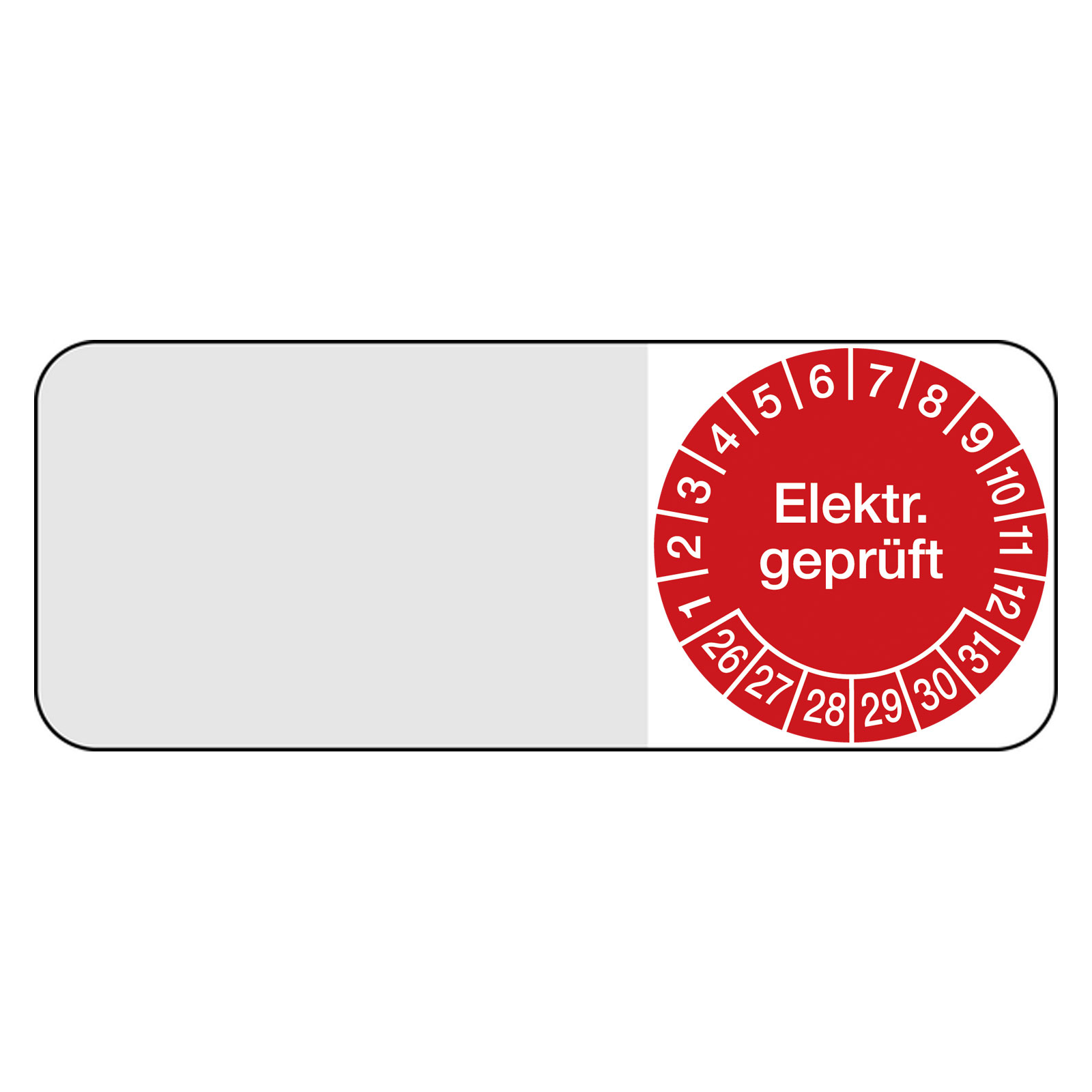 Kabelpr�fplakette "Elektr. gepr�ft"