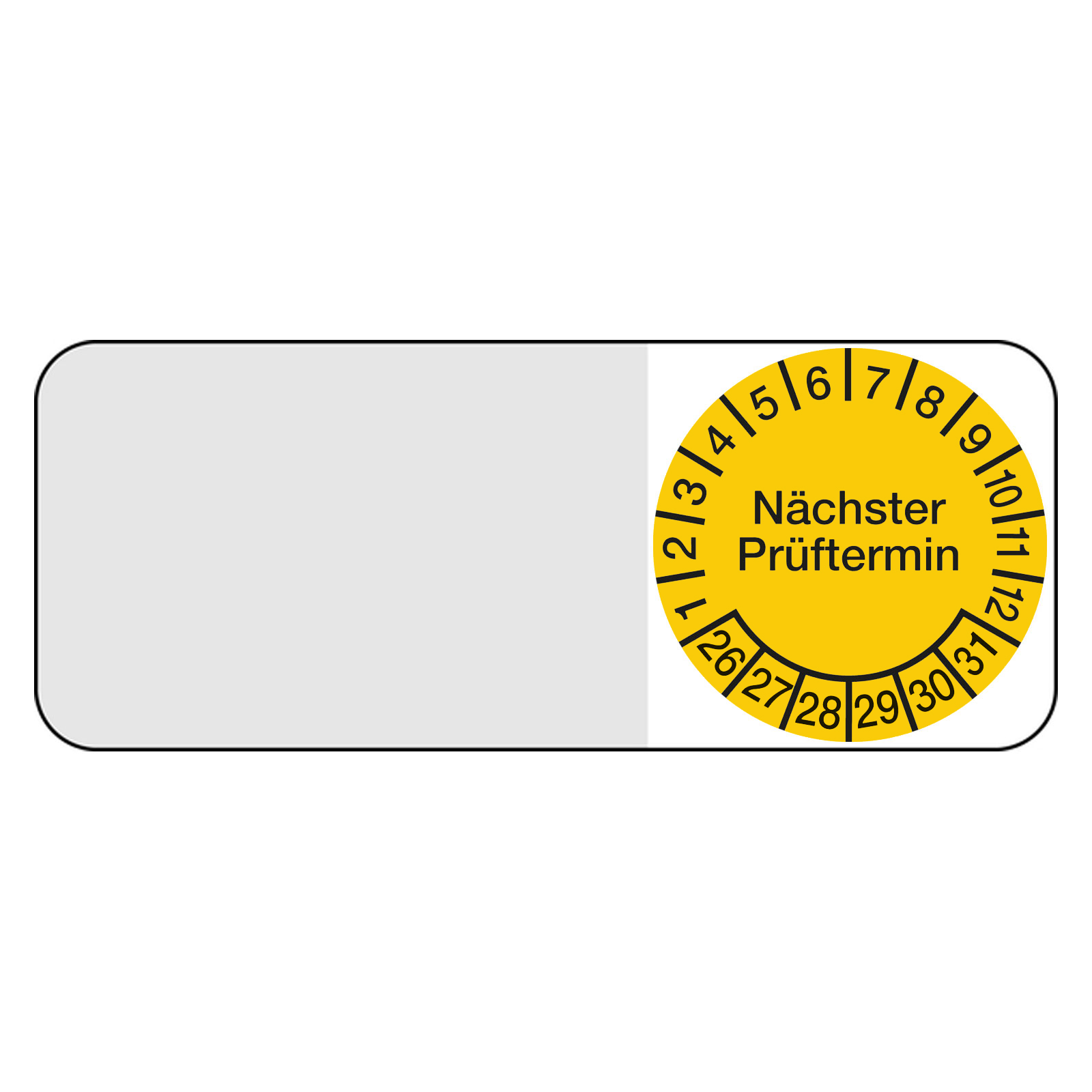 Kabelpr�fplakette "N�chster Pr�ftermin"