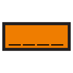 Warntafel mit Eindruck UN-Nummer, orange, Folie, 300 x 120 mm, Einzeletikett