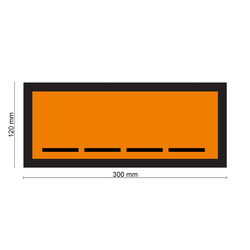 Warntafel mit Eindruck UN-Nummer orange 300 x 120 mm