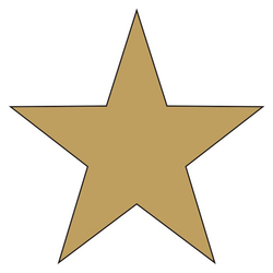 Weihnachtsaufkleber "Stern" gold glänzend