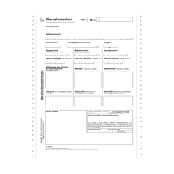 Übernahmeschein 3-fach, endlos 24 cm x 12", ohne laufende Nummerierung mit ADR-Feld 500er Karton