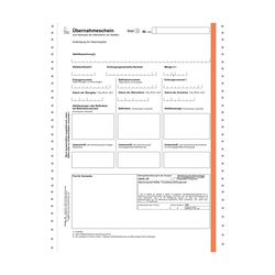 Übernahmeschein 3-fach, endlos 24 cm x 12", ohne laufende Nummerierung mit ADR-Feld 500er Karton
