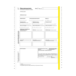 Übernahmeschein 3-fach, endlos 24 cm x 12", ohne laufende Nummerierung mit ADR-Feld 500er Karton