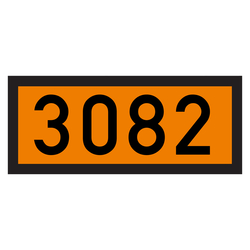 Warntafel 3082, orange, Folie, 300 x 120 mm, Einzeletikett