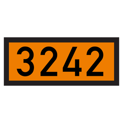 Warntafel 3242, orange, Folie, 300 x 120 mm, Einzeletikett