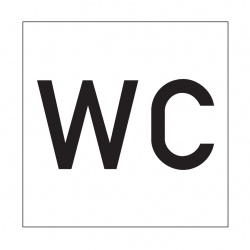 WC Schild - Folie 300 mm