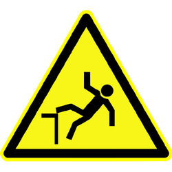 Warnung vor Absturzgefahr - Warnschild BGV A8 W15