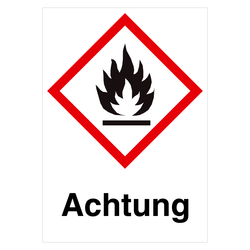 GHS-Symbol entzündbare Stoffe - Achtung