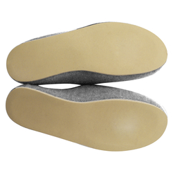 Filzpantoffeln in grau mit Porosohle Gr&ouml;&szlig;e 39