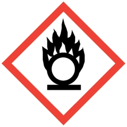 GHS-Symbol 03 Flamme über Kreis - entzündend wirkende Stoffe