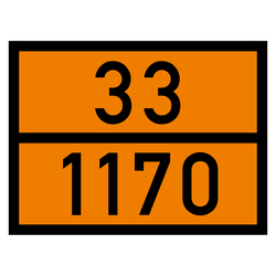 Warntafel 33 1170, orange, 400 x 300 mm in verschiedenen Materialien