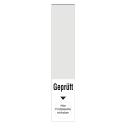 Kabelgrundplaketten "Gepr&uuml;ft" Folie transparent 20 x 100 mm 5 St&uuml;ck/Bogen