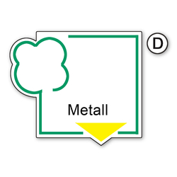 Recycling-Aufkleber "Metall" 125 x 108 mm PVC-Folie
