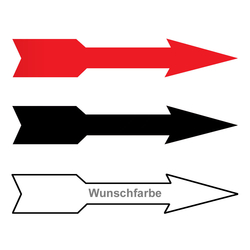 Richtungspfeil rechts links 62 x 10 mm in verschiedenen Farben