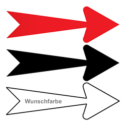 Richtungspfeil rechts links (B x H) 62 x 20 mm in verschiedenen Farben