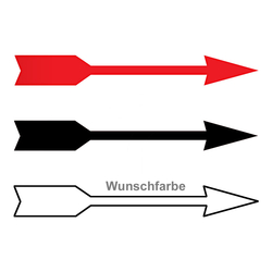 Richtungspfeil rechts links 80 x 10 mm in verschiedenen Farben