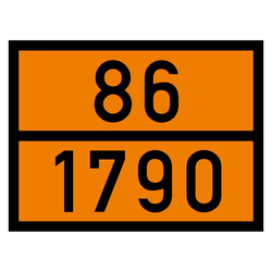 Warntafel 86 1790, orange, 400 x 300 mm in verschiedenen Materialien