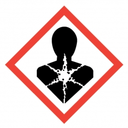 GHS-Symbol 08 Gesundheitsgefahr 100 mm x 100 mm 500er Rolle