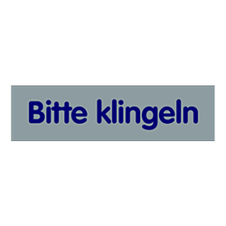 Türhinweisschild "Bitte klingeln" Kunststoff selbstklebend 160 x 40 mm