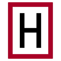 Feuerwehrzeichen H (Hydrant) DIN 4066