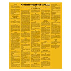 Arbeitszeitgesetz (ArbZG) aus Aluminium