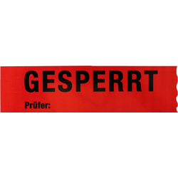 selbstklebend Klebeband GESPERRT 50mm rot/schwarz 66m/Rolle PVC-Folie 